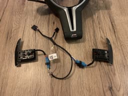BMW BMW 1 2 3 4 F20 F22 F30 F31 F32 F33 Steering Wheel M3 Cover Paddles Wire SET — thumbnail 4