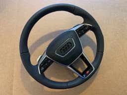 AUDI Audi A6 A7 A8 Q8 4K 4N 4M OEM S-line Steering Wheel with Paddles Black Logo — thumbnail 9
