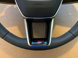 AUDI Audi A6 A7 A8 Q8 4K 4N 4M OEM S-line Steering Wheel with Paddles Black Logo — thumbnail 4
