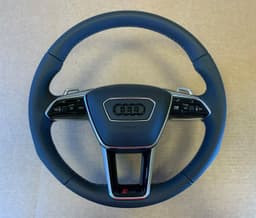 AUDI Audi A6 A7 A8 Q8 4K 4N 4M GENUINE RS-line Steering Wheel with Paddles Heating — thumbnail 1