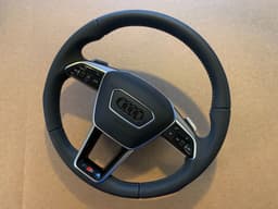 AUDI Audi A6 A7 A8 Q8 4K 4N 4M OEM S-line Steering Wheel with Paddles Black Logo — thumbnail 10