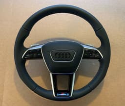 AUDI Audi A6 A7 A8 Q8 4K 4N 4M OEM S-line Steering Wheel with Paddles Black Logo — thumbnail 8
