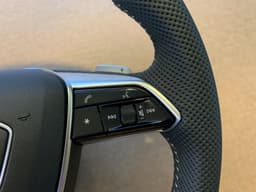 AUDI Audi A6 A7 A8 Q8 4K 4N 4M OEM S-line Steering Wheel with Paddles Black Logo — thumbnail 3