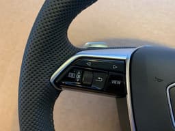AUDI Audi A6 A7 A8 Q8 4K 4N 4M OEM S-line Steering Wheel with Paddles Black Logo — thumbnail 2