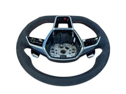 AUDI Audi A6 A7 A8 Q8 E-tron 4K 4N 4M OEM ALCANTARA RS-line Steering Wheel Paddles — thumbnail 4
