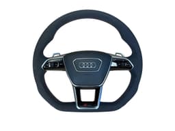 AUDI Audi A6 A7 A8 Q8 E-tron 4K 4N 4M OEM ALCANTARA RS-line Steering Wheel Paddles — thumbnail 2
