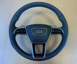 AUDI Audi A6 A7 A8 Q8 4K 4N 4M GENUINE RS-line Steering Wheel with Paddles Heating — thumbnail 1