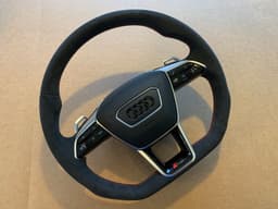 AUDI Audi A6 A7 A8 Q8 E-tron 4K 4N 4M OEM RS-line Steering Wheel Paddles ALCANTARA — thumbnail 9