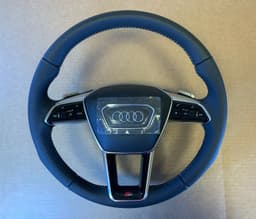AUDI Audi A6 A7 A8 Q8 4K 4N 4M GENUINE S-line Steering Wheel with Paddles 4K0419091F — thumbnail 1