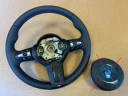 BMW BMW F15 F16 F25 F26 F39 F45 F48 USA OEM M Steering Wheel HEATED VIBRO ACC CARBON — thumbnail 1
