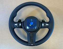 BMW BMW X5 X6 X3 X4 F15 F16 F25 F26 M Steering Wheel Paddle VIBRO ACC CARBON Mstitch — thumbnail 4