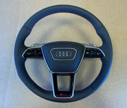 AUDI Audi A6 A7 A8 Q8 4K 4N 4M GENUINE RS-line Steering Wheel with Paddles Heating — thumbnail 1
