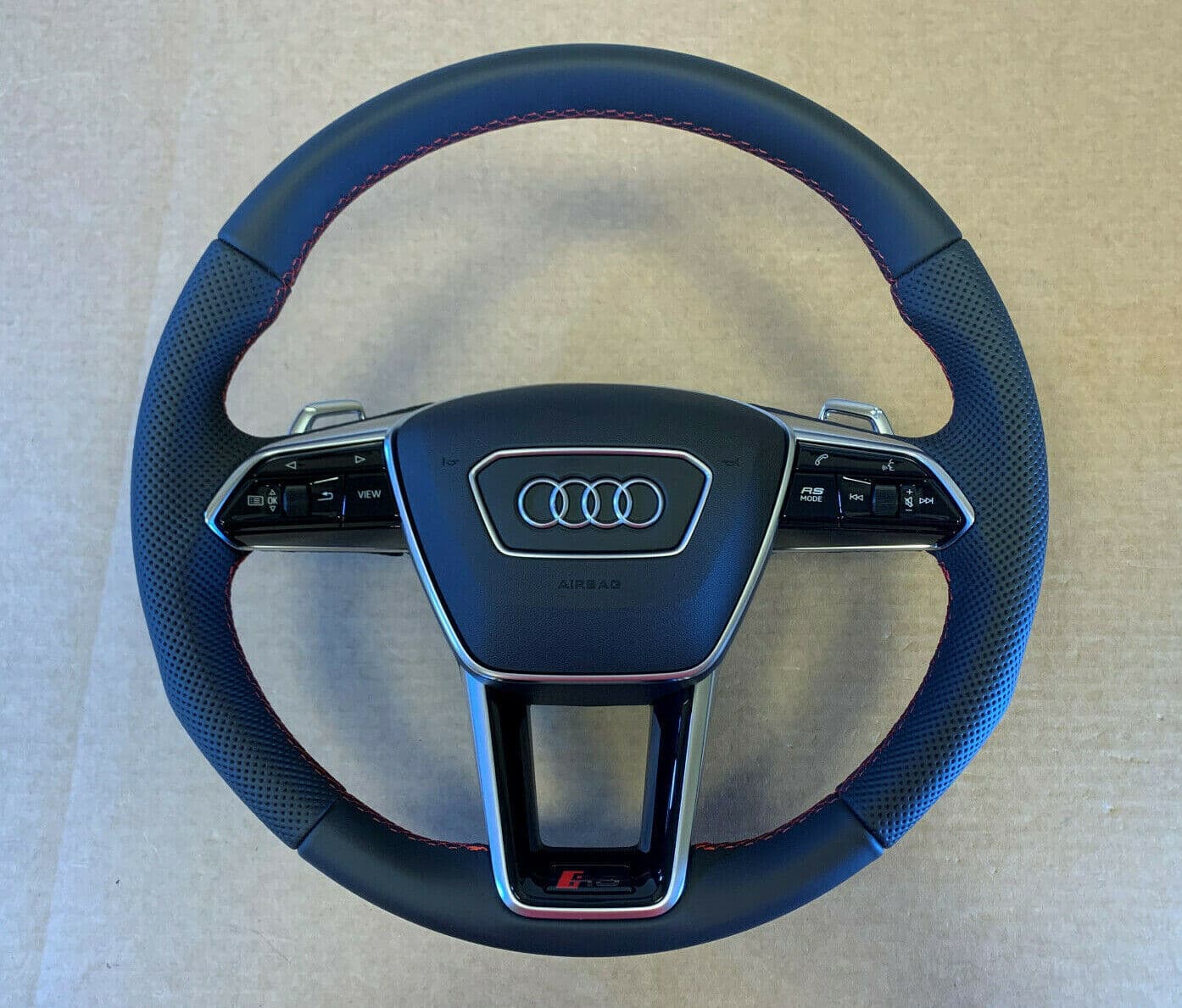 AUDI Audi A6 A7 A8 Q8 4K 4N 4M GENUINE RS-line Steering Wheel with Paddles Heating