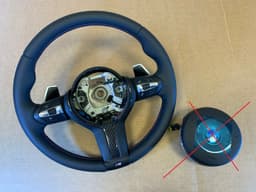 BMW BMW F15 F16 F25 F26 F30 F32 F34 F36 M Steering Wheel PADDLES HEATED VIBRO CARBON — thumbnail 1