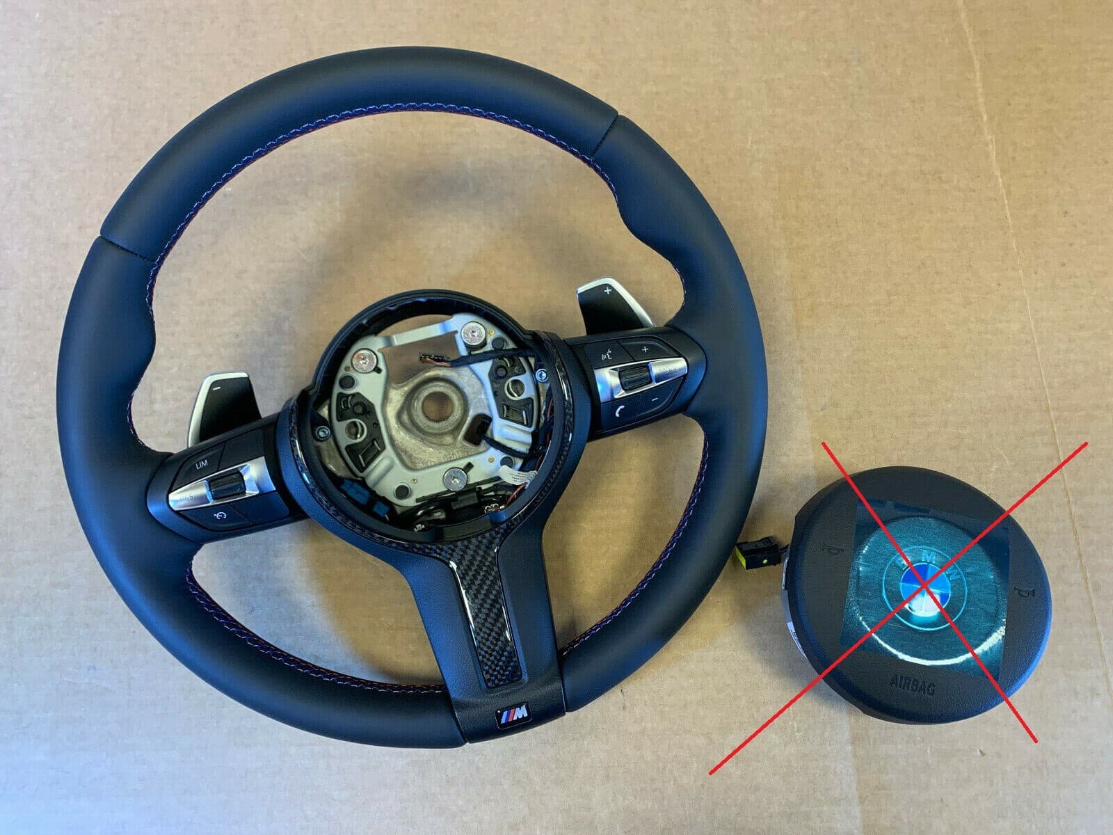 BMW BMW F15 F16 F25 F26 F30 F32 F34 F36 M Steering Wheel PADDLES HEATED VIBRO CARBON