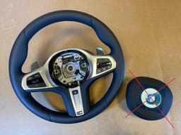 BMW BMW 5 6 X3 X4 G30 G31 G38 G32 G01 G02 G08 LCI EU M Steering Wheel Paddle HEATING — thumbnail 1