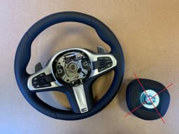 BMW BMW 5 6 X3 X4 G30 G31 G38 G32 G01 G02 OEM EU M Steering Wheel Paddles VIBRO ACC — thumbnail 1
