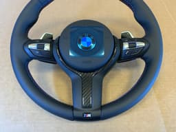 BMW BMW F15 F16 F25 F26 F39 F45 F48 USA M Steering Wheel PADDLES HEATED VIBRO CARBON — thumbnail 5