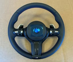 BMW BMW F15 F16 F25 F26 F30 F32 F34 F36 M Steering Wheel PADDLES HEATED ACC CARBON — thumbnail 2