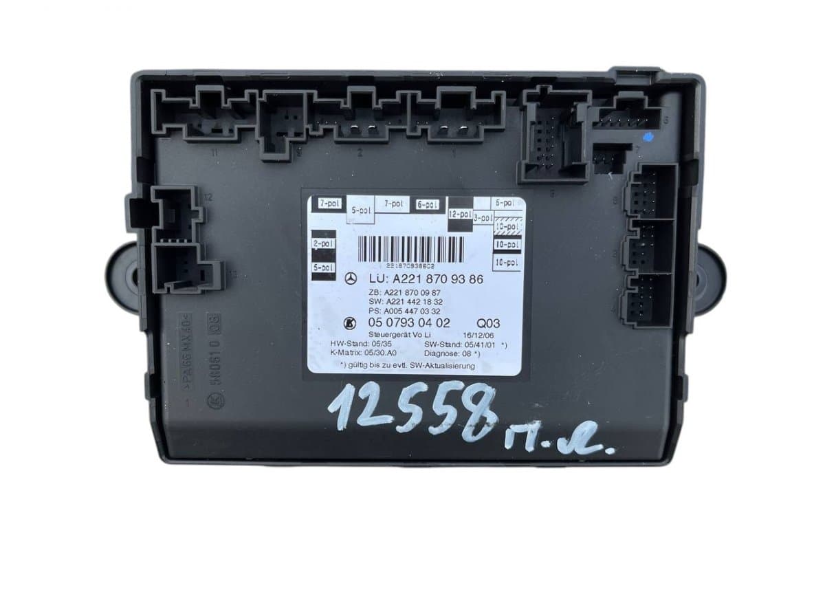 MERCEDES-BENZ 2218709386 2218700987 2214421832 0054470332 Door control unit front left MERCEDES-BENZ S-CLASS (W221) (2005-2013)