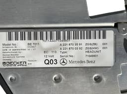 MERCEDES-BENZ 2218703591 2218702686 2218708285 2218709287 BE7011 2218703685 2218700392 Radio MERCEDES-BENZ S-CLASS (W221) (2005-2013) — thumbnail 5