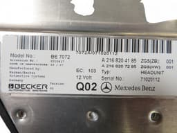 MERCEDES-BENZ A2168204185 A2168700885 CD Changer MERCEDES-BENZ S-CLASS Coupe (C216) (2006-2013) — thumbnail 7