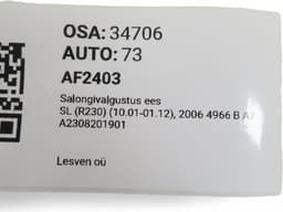 MERCEDES-BENZ A2308201901 2308201901 A2308201801 A23082016017E94 A2308201601 Interior Lighting Front MERCEDES-BENZ SL-CLASS (R230) (2001-2012) — thumbnail 6