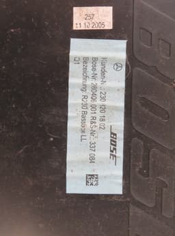 MERCEDES-BENZ A2308201802 2308201802 A2308200502 Subwoofer MERCEDES-BENZ SL-CLASS (R230) (2001-2012) — thumbnail 5