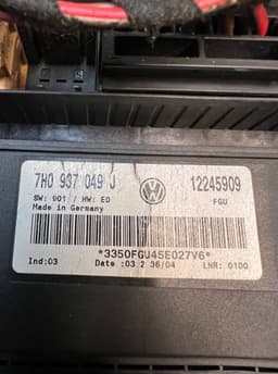 VW 7H0937049J Comfort Module (CCM) VW TRANSPORTER T5 / MULTIVAN (7H, 7E, 7J) (2003-2015) — thumbnail 7