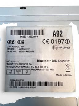 KIA 96560A8920WK 96560A8920 96560-A8920 Radio KIA OPTIMA IV (JF) (2015-2020) — thumbnail 8