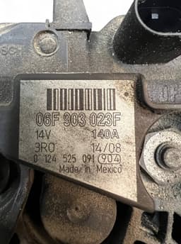 VW 06F903023F 0124525091 Alternator VW GOLF V (1K) (2003-2009) — thumbnail 6