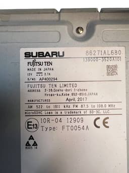 SUBARU 86271AL680 Radio SUBARU LEGACY VI / Outback (2014-2019) — thumbnail 9