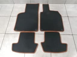 PORSCHE PORSCHE 911 992 FLOOR MATS COGNAC LEATHER HERITAGE RIGHT HAND DRIVE RHD- — thumbnail 1
