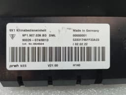 PORSCHE Porsche Cayman 718 GT4 Auto Climate Control 9P1907039BD Climate Control Panel A/C — thumbnail 7