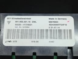 PORSCHE Porsche 911 991 Auto Climate Control 99165320115 Climate Control Panel A/C — thumbnail 6