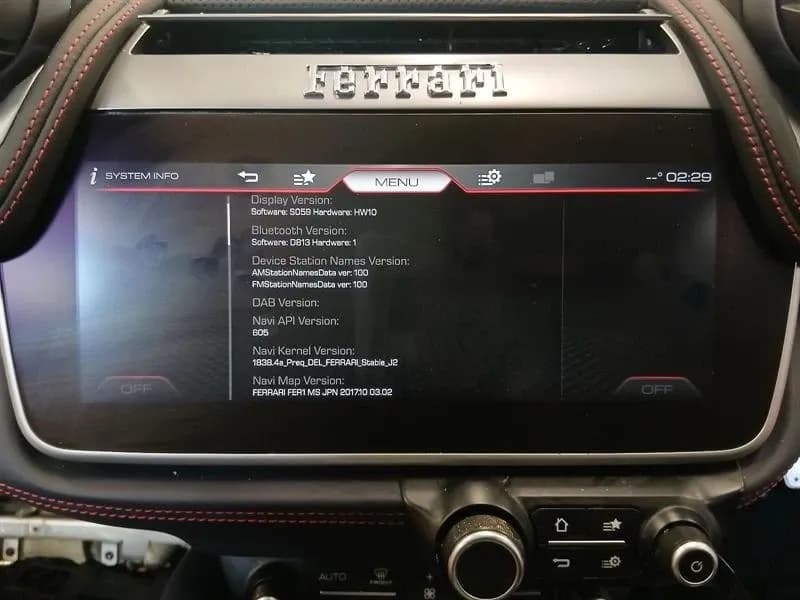 FERRARI Ferrari GTC4 Lusso T 3.9 V8 F151M Monitor Sat Nav Display Screen 334588-