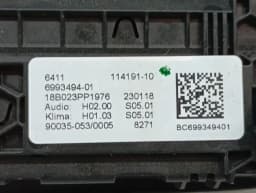 BMW BMW 5 Series F90 G30 M5 Auto Climate Control 6993494 Climate Control Panel A/C — thumbnail 6