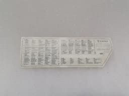 PORSCHE PORSCHE 911 CARRERA 3.2 1984-1989 91161224302 FUSE CHART FUSE CHART- — thumbnail 2