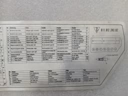 PORSCHE PORSCHE 911 CARRERA 3.2 1984-1989 91161224302 FUSE CHART FUSE CHART- — thumbnail 8