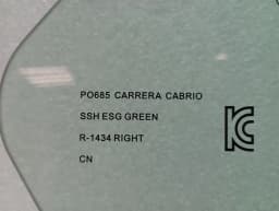 PORSCHE Porsche 911 992 Right Rear 1/4 Glass 992845042C Door Window 1/4 Rear RH Convertible- — thumbnail 6