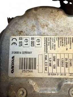VOLVO 31369514 Auxiliary / pakring heater (webasto) VOLVO V40 (2012-2019) — thumbnail 9