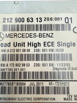 MERCEDES-BENZ A2129006313 2129006313 A2129010806 2129010806 A1729025803 1729025803 A2129005413 Radio MERCEDES-BENZ E-CLASS (W212) (2009-2016) — thumbnail 9