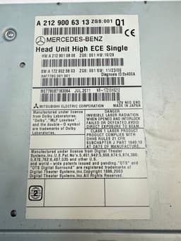 MERCEDES-BENZ A2129006313 2129006313 A2129010806 2129010806 A1729025803 1729025803 A2129005413 Radio MERCEDES-BENZ E-CLASS (W212) (2009-2016) — thumbnail 8