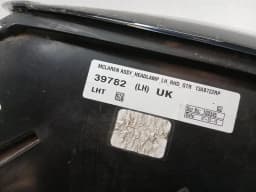 MCLAREN McLaren 600LT Spider Left Head Light 13AB722RP Headlight Left BLACK RHD RL - — thumbnail 9