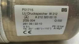 MERCEDES-BENZ Mercedes W212 Airmatic accumulator A2123200015 pressure accumulator air suspension- — thumbnail 4