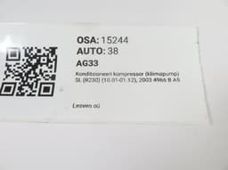 MERCEDES-BENZ A0012300211 AC / aircon Compressor MERCEDES-BENZ SL-CLASS (R230) (2001-2012) — thumbnail 8