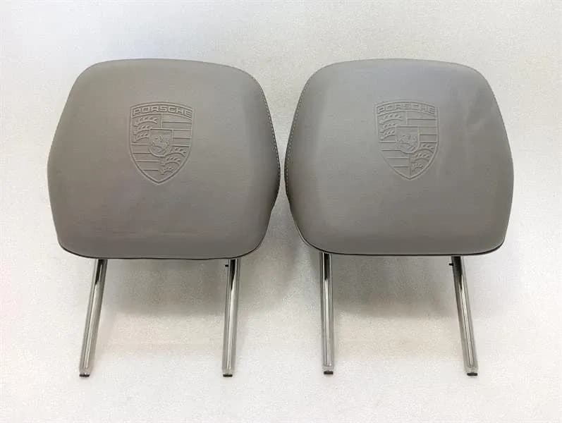 PORSCHE PORSCHE CAYENNE 958 92A 958522812027 HEADREST CREST REAR PAIR GREY GREY SET SET-