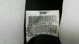 BMW BMW 5 Series E60 rear seat belt 7065849 seat belt belt rear- — thumbnail 3