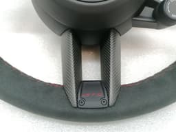 PORSCHE Porsche Taycan 9J steering wheel GTS red carbon 36 cm steering wheel Alcantara — thumbnail 6