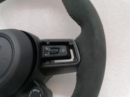 PORSCHE Porsche Taycan 9J steering wheel GTS red carbon 36 cm steering wheel Alcantara — thumbnail 9